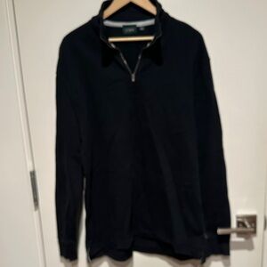 Men's Black Quarter-Zip Sweater